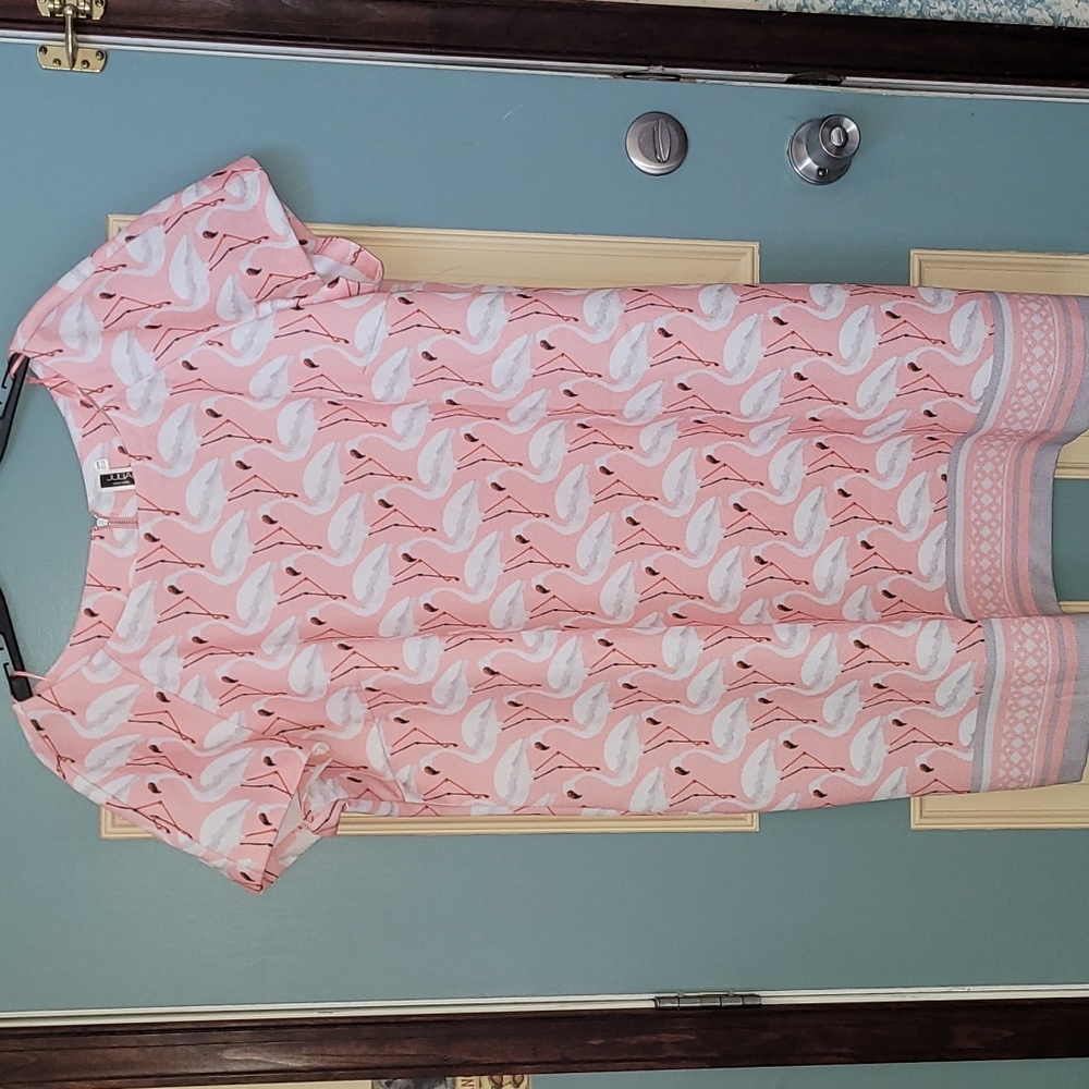 NWOT Julian Taylor flamingo dress